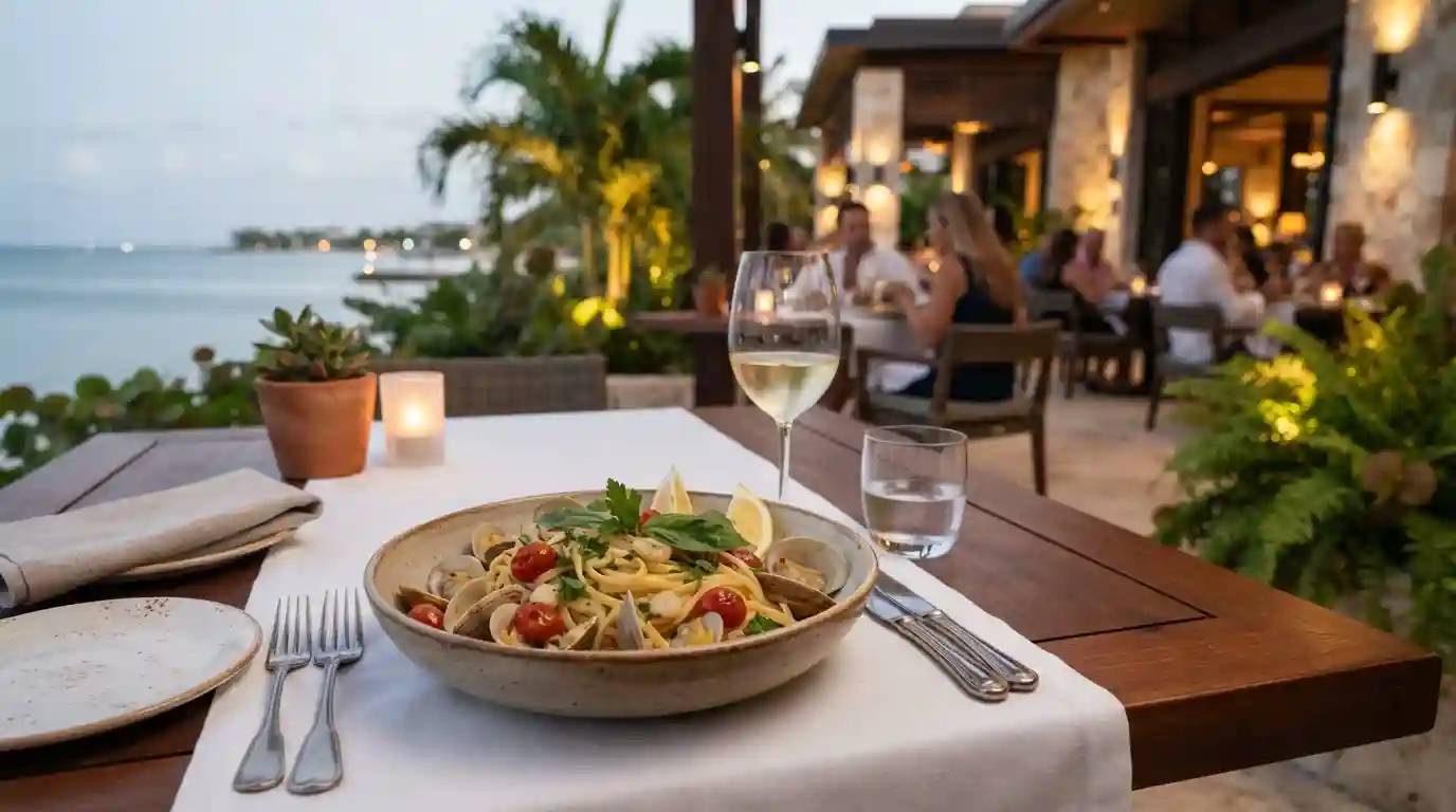 Elegant Italian-inspired seafood and pasta dining at Luca Restaurant in Grand Cayman