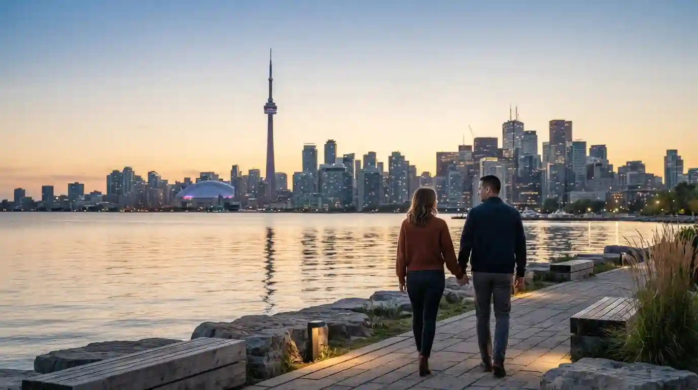 Romantic Toronto Waterfront and CN Tower for Couples
